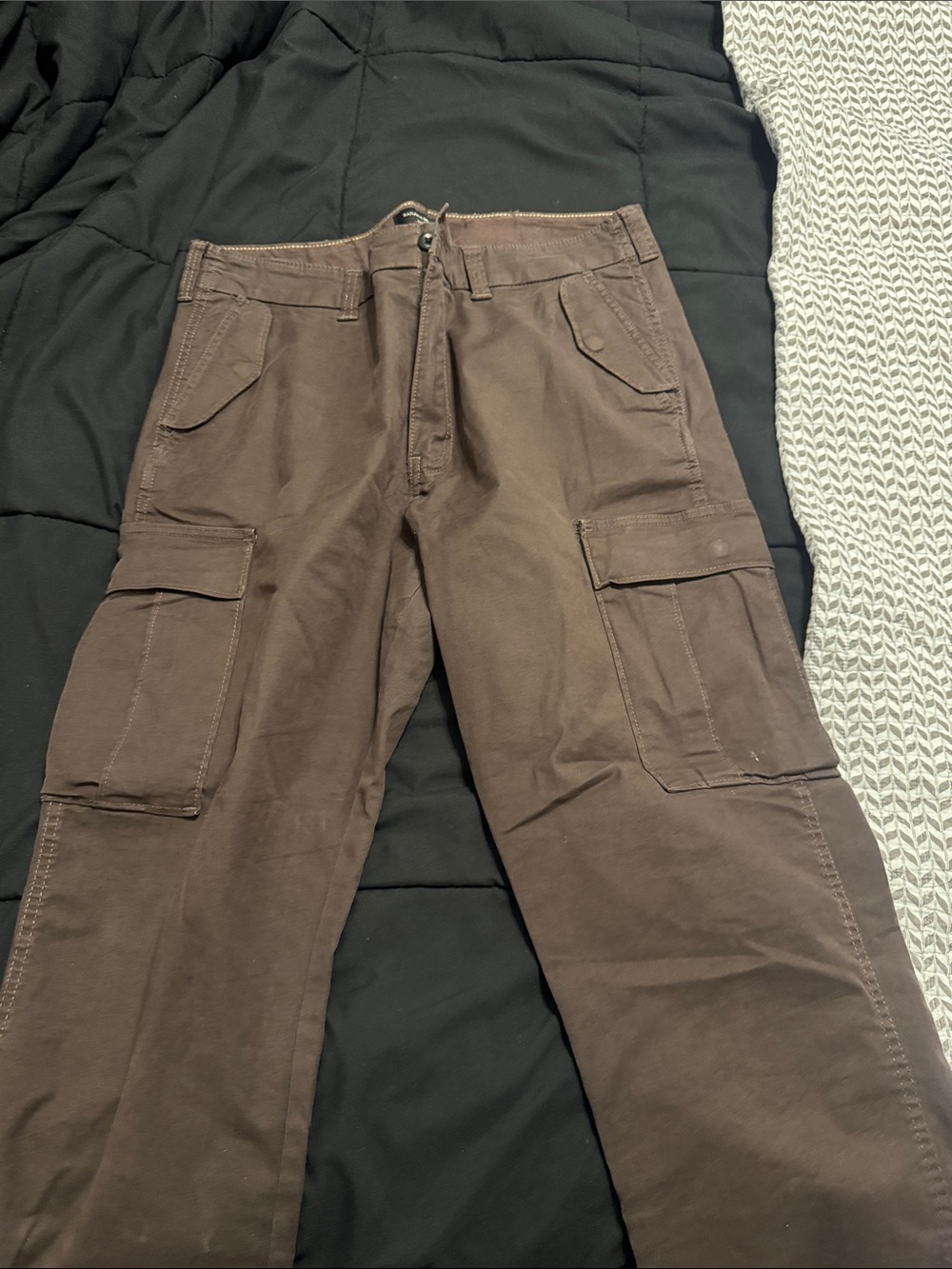 Men's Brown Cargo Pants - Classic Workwear Style